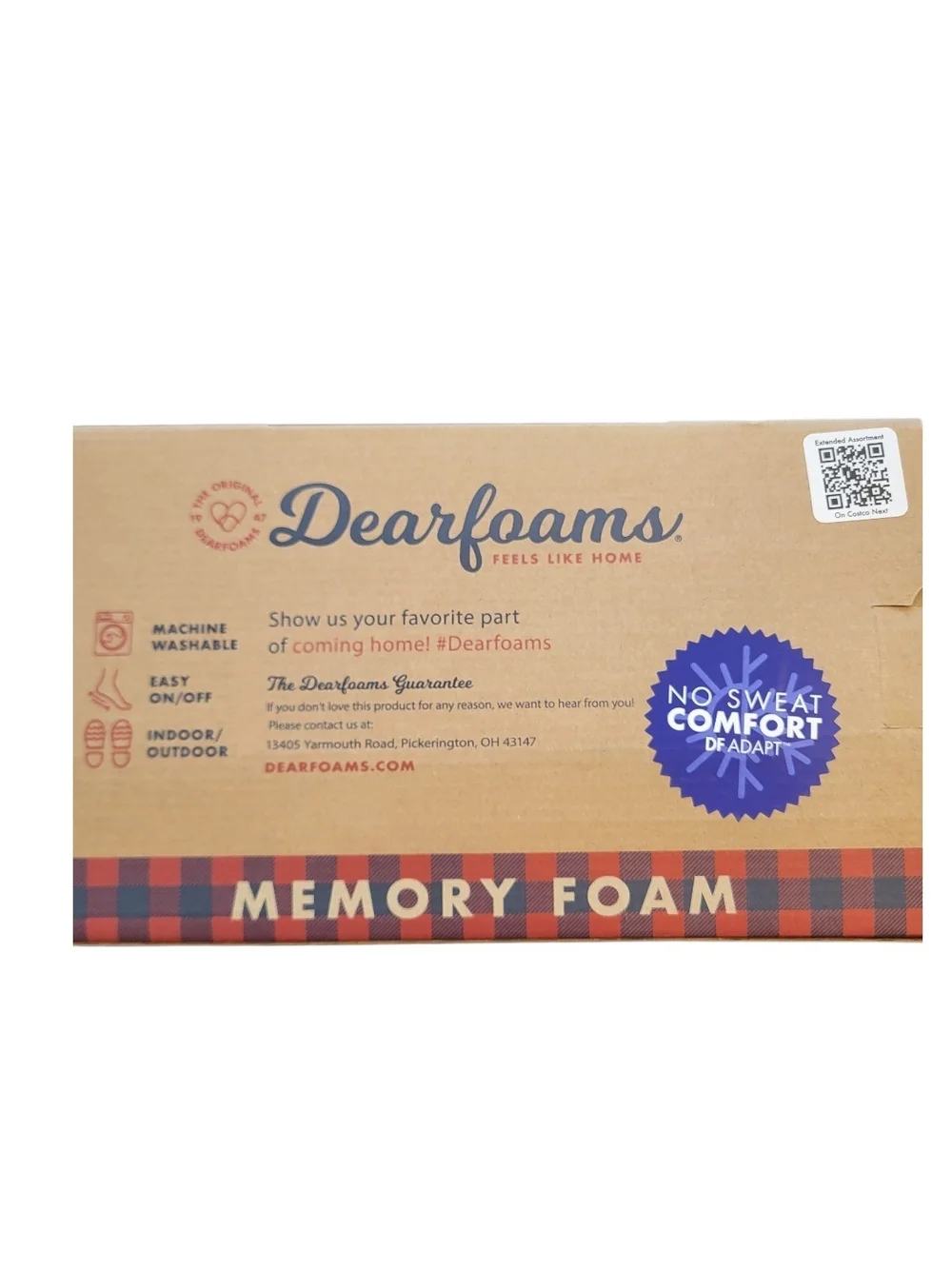 NWT Dearfoams Men’s Black Clog Style Memory Foam Slippers - Sz L (11-12)
